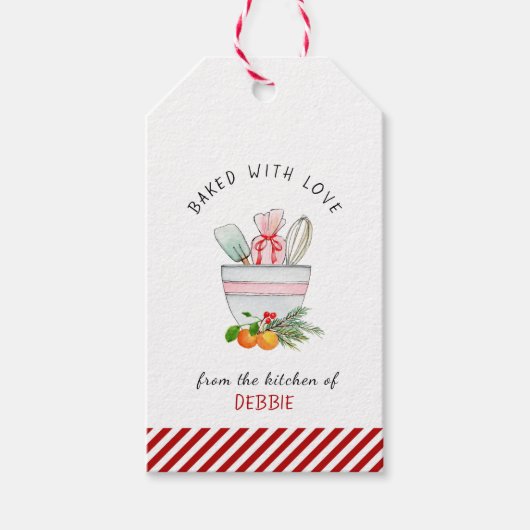 Bakgereedschap | Het mengen van Bowl-feestbakken Cadeaulabel (Voorkant)