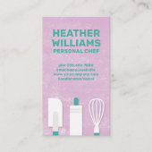 Bakgereedschap | Paarse textielachtergrond Visitekaartje (Voorkant)