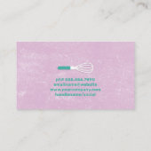 Bakgereedschap | Paarse textielachtergrond Visitekaartje (Achterkant)