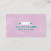 Bakgereedschap | Paarse textielachtergrond Visitekaartje (Voorkant)