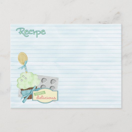 bakgereedschap receptkaart briefkaart (Voorkant)