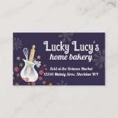 Bakgereedschap rollende pin vaas bakkerij banketba visitekaartje (Voorkant)