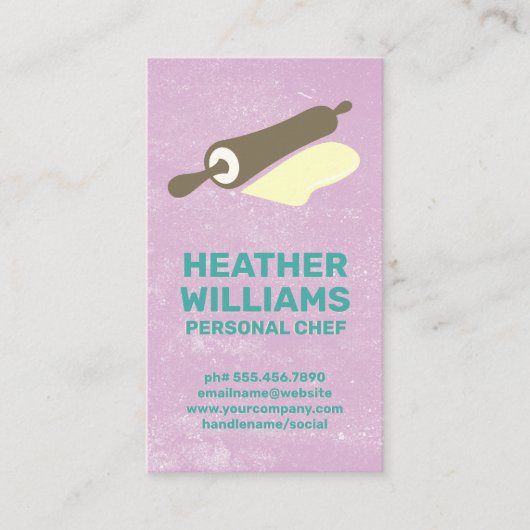 Bakgereedschap | Rolling Pin Dough Visitekaartje (Voorkant)