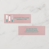 Bakgereedschap | Roze Textuur Achtergrond Mini Visitekaartje (Voorkant / Achterkant)