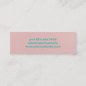 Bakgereedschap | Roze Textuur Achtergrond Mini Visitekaartje (Achterkant)