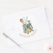 Bakgerei Bakkerij Bakker Ronde Sticker (Envelop)