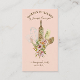 Bakgerei Catering Kok Chef verticaal schattig Visitekaartje