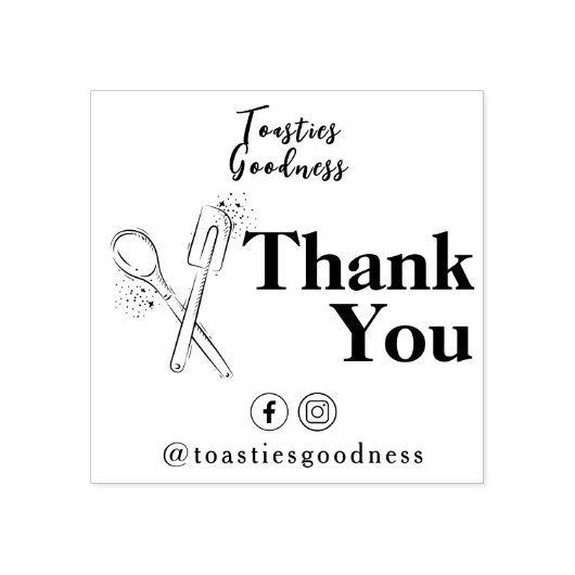 Bakgerei Dank u bedrijfsnaam Bakkerij Rubberstempel (Afrduk)