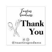 Bakgerei Dank u bedrijfsnaam Bakkerij Zelfinktende Stempel (Design)