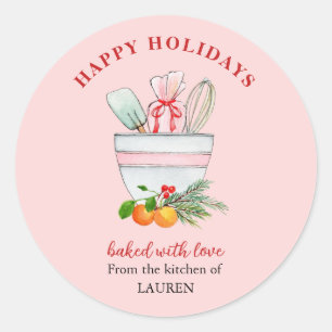 Bakgerei voor bakkers Kerstvakantie Ronde Sticker