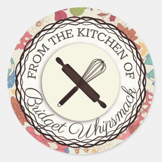 Bakgerei whisk uit de keuken van sticker (Voorkant)