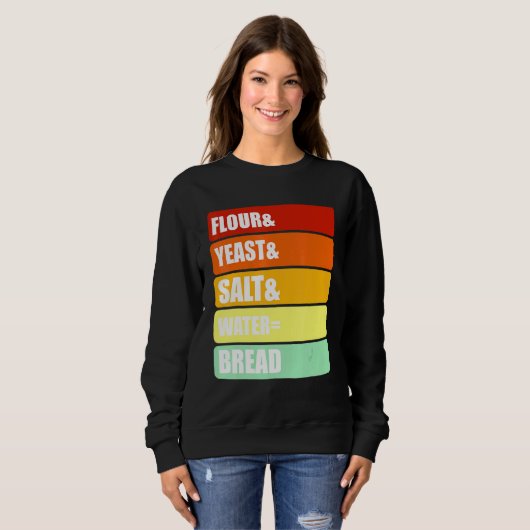 Bakgist Brood - bloem Gist Zout Water Brood Trui (Voorkant volledig)