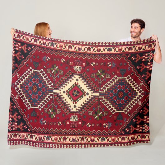 Bakhshaish Azerbeidzjan Northwest Persian tapijtpi Fleece Deken (In situ)