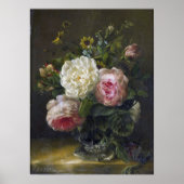 Bakhuyzen - stilstaand leven en bloemen in een kri poster (Voorkant)