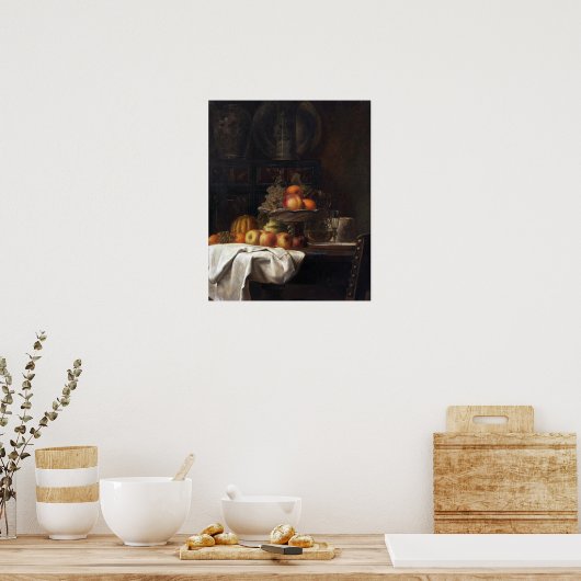 Bakhuyzen - stilstaand leven poster (Keuken)