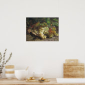 Bakhuyzen - witte druiven in een kruitvat poster (Keuken)