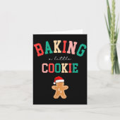Baking A Little Cookie Cute Christmas Pregnancy An Kaart (Voorkant)