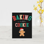 Baking A Little Cookie Cute Christmas Pregnancy An Kaart (Gele Bloem)