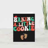 Baking A Little Cookie Cute Christmas Pregnancy An Kaart (Voorkant)
