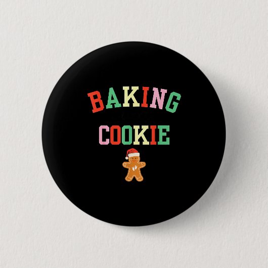 Baking A Little Cookie Pregnant Christmas Mom To B Ronde Button 5,7 Cm (Voorkant)
