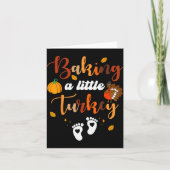 Baking A Little Turkey Thanksgiving Pregnancy Anno Kaart (Voorkant)