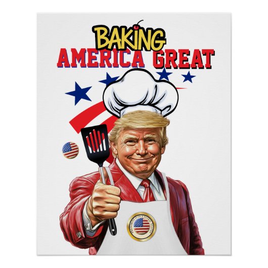 BAKING America Groot Poster (Voorkant)