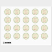 Baking and Bakery Boutique, Green Polka Dot Ronde Sticker (Vel)