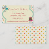 Baking and Bakery Boutique, Polka Dot Visitekaartje (Voorkant / Achterkant)