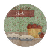 Baking Apple Pie Aangepaste naam Snijplank (Voorkant)