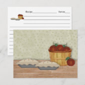 Baking Apple Pie Recipcard Briefkaart (Voorkant / Achterkant)