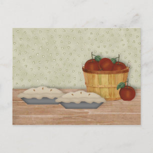 Baking Apple Pie Recipcard Briefkaart