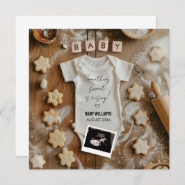 Baking Baby Announcement Kaart