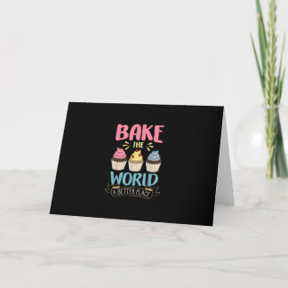 Baking Bake Wereld Een Beter Plaats Cupcake Kaart