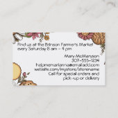 Baking baker bakery cookies flowers collage visitekaartje (Achterkant)