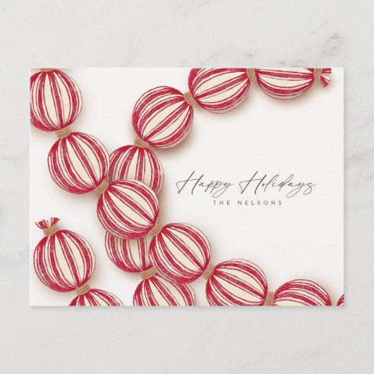 Baking ball garland Vakantie postkaart (Voorkant)