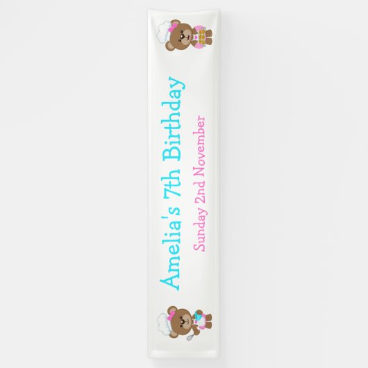 Baking Beer Birthday Party Spandoek (Verticaal)