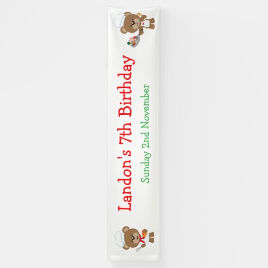 Baking Beer Birthday Party Spandoek (Verticaal)