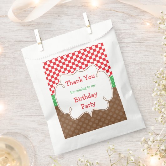 Baking Beren Birthday Party Bedankzakje (Geknipt)