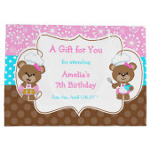 Baking Beren Birthday Party Groot Cadeauzakje (Achterkant)