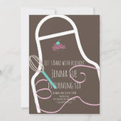 Baking Birthday Party Cupcakes Apron Kaart (Voorkant)