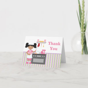 Baking Birthday Party Dank je Afrikaans-Amerikaans Bedankkaart