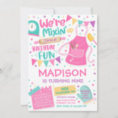 Baking Birthday Party Girly Cooking Birthday Party Kaart (Voorkant)