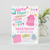 Baking Birthday Party Girly Cooking Birthday Party Kaart (Staand voorkant)