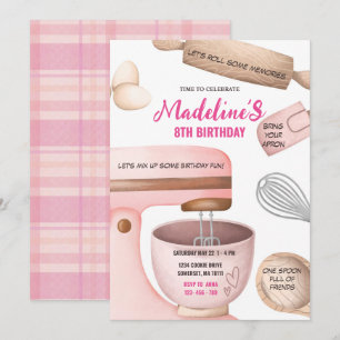 Baking Birthday Party Girly Cooking Birthday Party Kaart