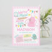 Baking Birthday Party Girly Cooking Birthday Party Kaart (Staand voorkant)