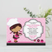 Baking Birthday Party Invitation Kaart (Staand voorkant)