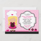 Baking Birthday Party Invitation Kaart (Voorkant)
