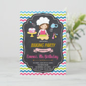 Baking Birthday Party Invitation Kaart (Staand voorkant)