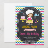 Baking Birthday Party Invitation Kaart (Voorkant / Achterkant)