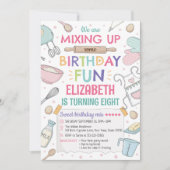 Baking Birthday Party Invitation Kaart (Voorkant)